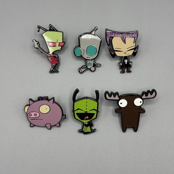 Invader Zim Characters Blind Pin COMPLETE SET OF 6 New Open Box - Picture 1 of 15